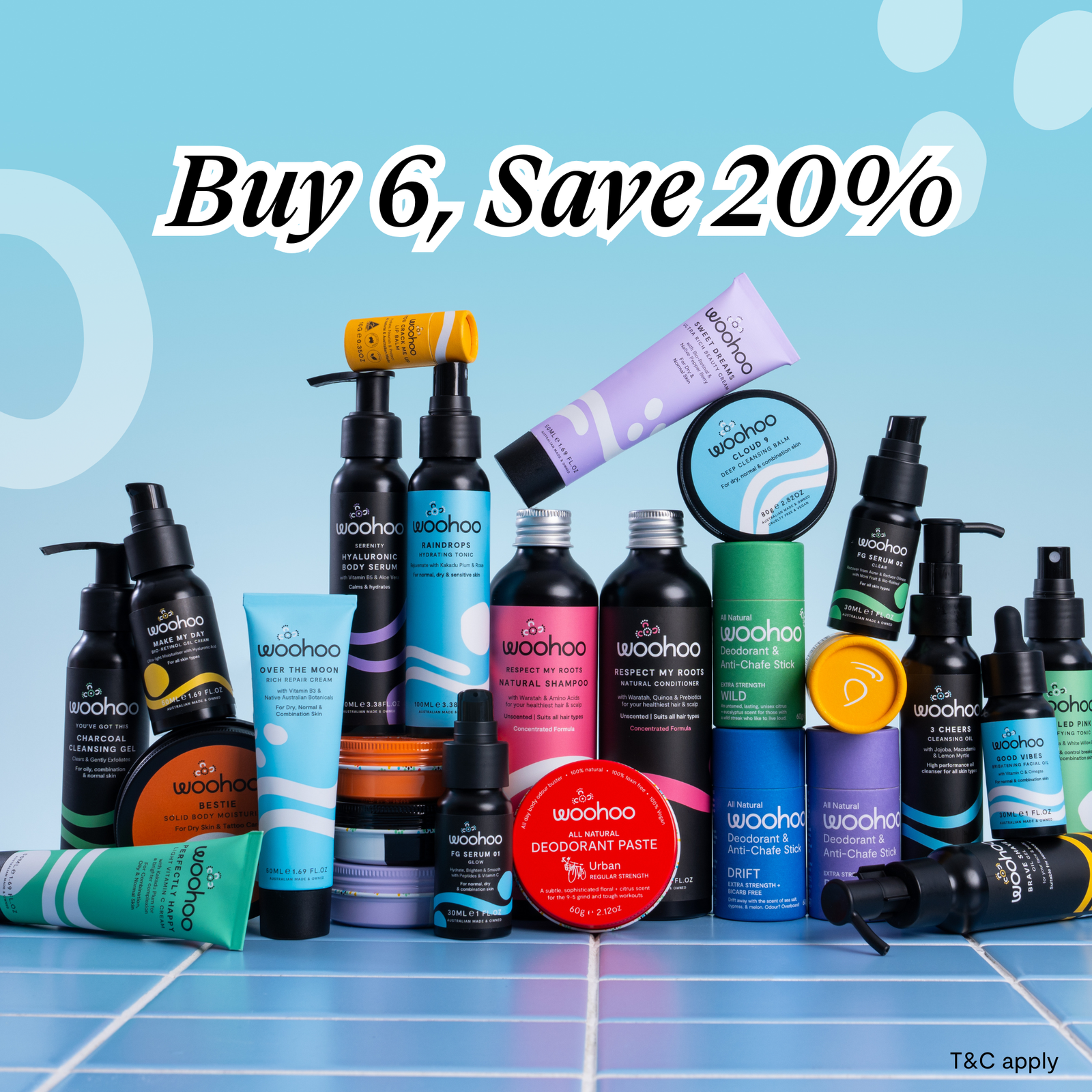 Buy 6, Save 20%