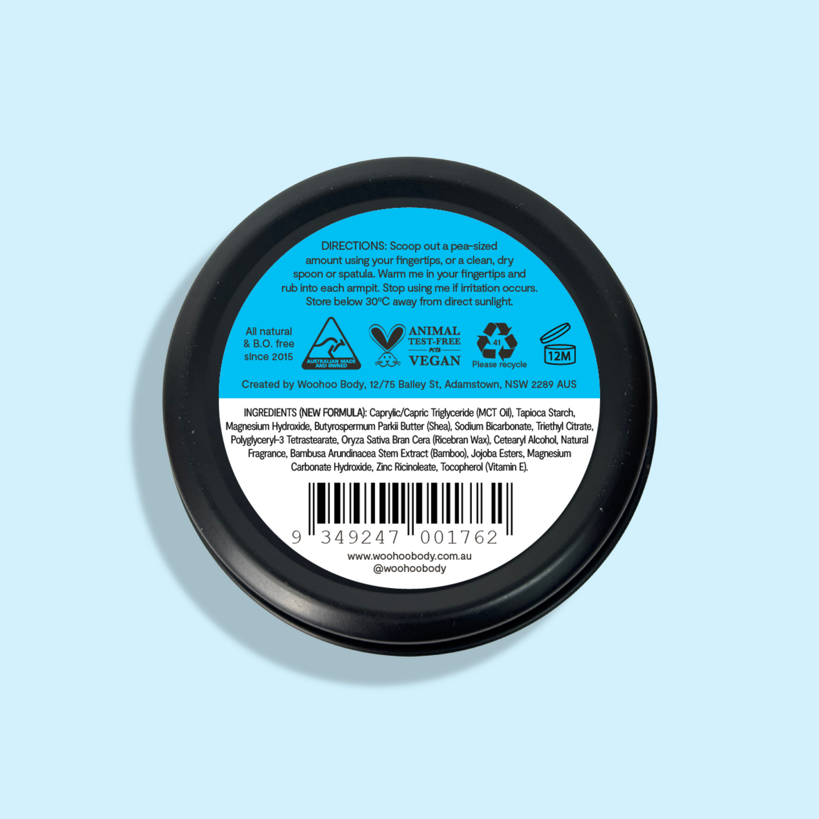 Woohoo Natural Deodorant Paste (Surf) 60g