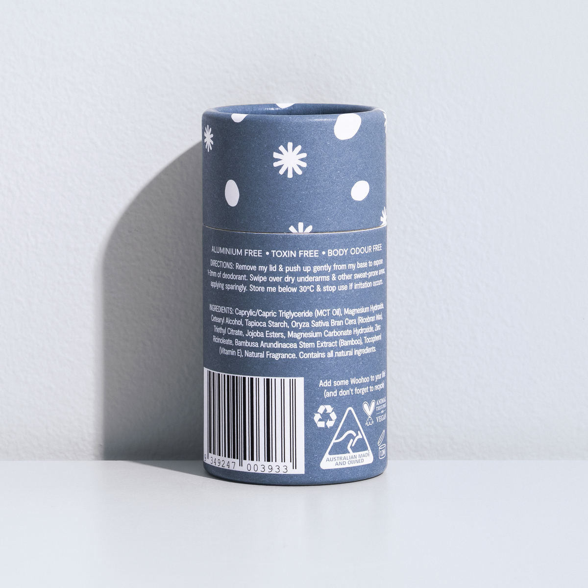 Woohoo Natural Deodorant & Anti-Chafe Stick (Chill) 60g