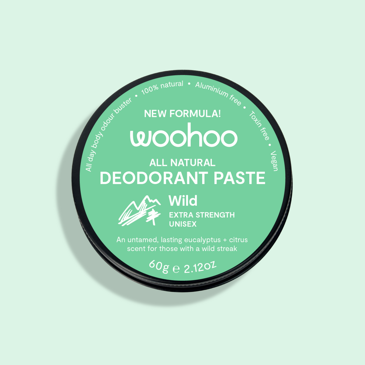 Woohoo All Natural Deodorant Paste (Wild) 60g - NEW FORMULA