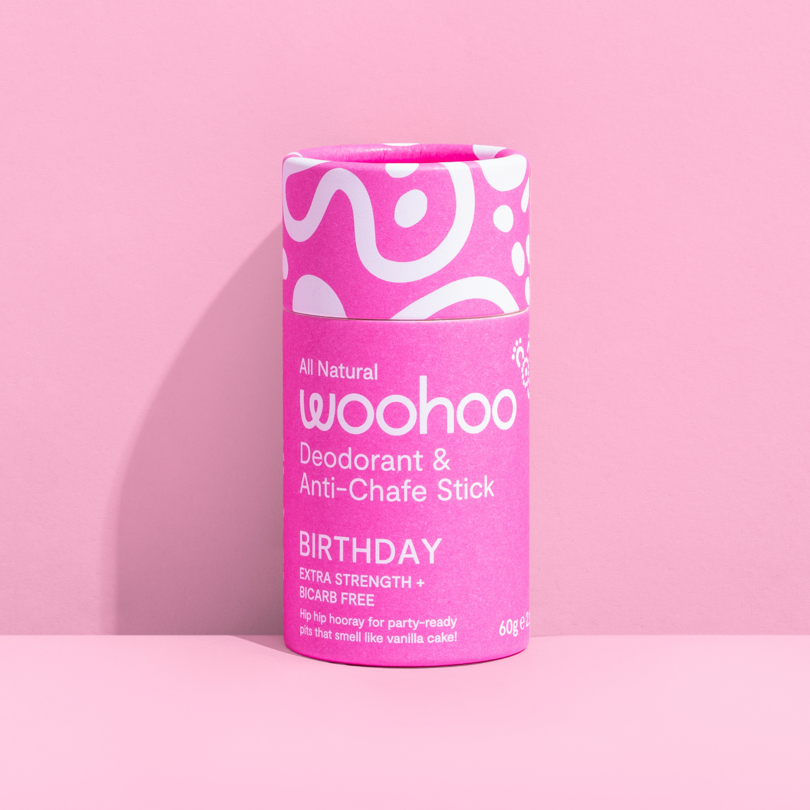 Woohoo Natural Deodorant & Anti-Chafe Stick (Birthday) 60g