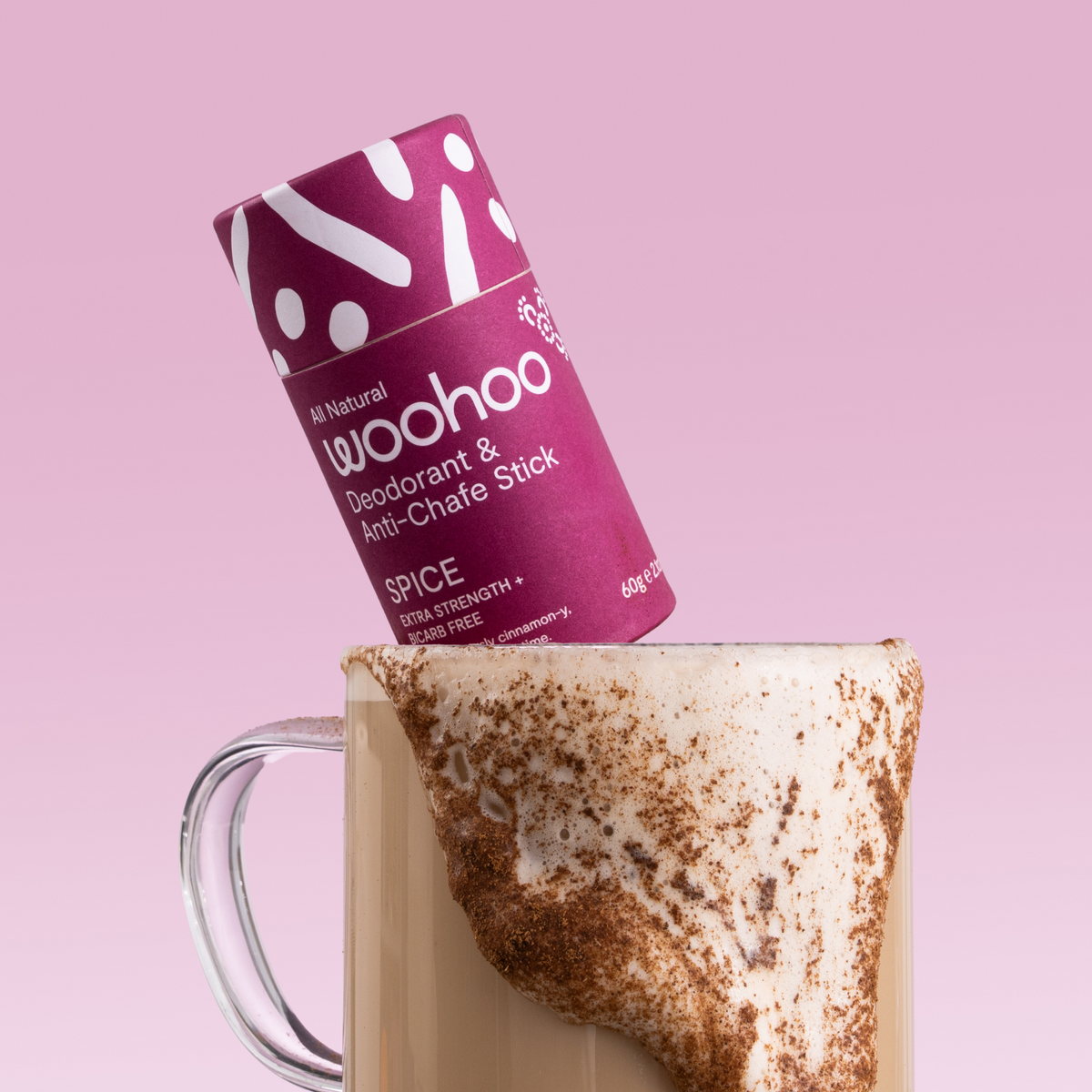 Woohoo Natural Deodorant & Anti-Chafe Stick (Spice) 60g