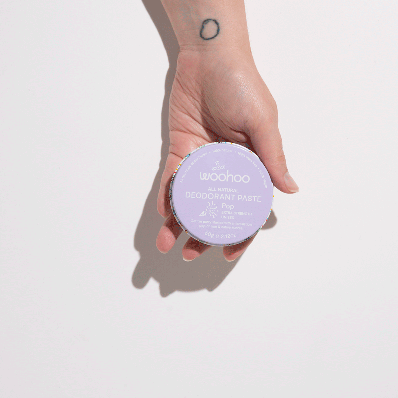 Woohoo All Natural Deodorant Paste (Pop) 60g - NEW FORMULA