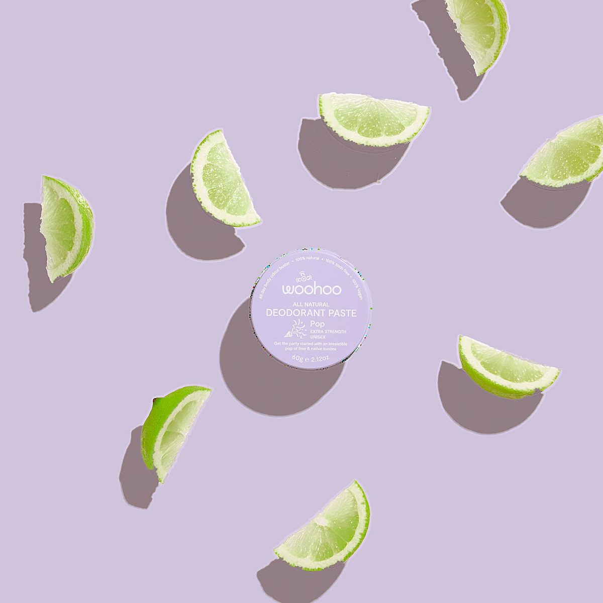 Woohoo All Natural Deodorant Paste (Pop) 60g - NEW FORMULA