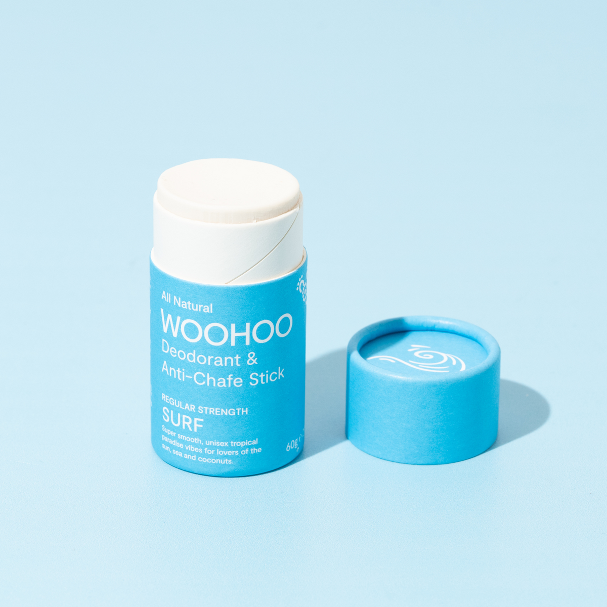 Woohoo Natural Deodorant & Anti-Chafe Stick (Surf) 60g - NEW FORMULA