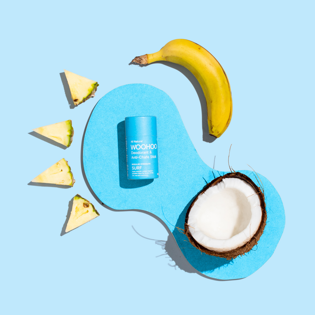 Woohoo Natural Deodorant & Anti-Chafe Stick (Surf) 60g - NEW FORMULA