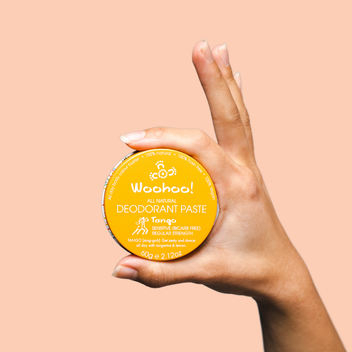 Woohoo All Natural Deodorant Paste (Tango) 60g - NEW FORMULA