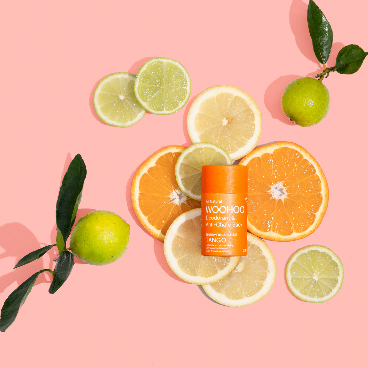 Woohoo Natural Deodorant & Anti-Chafe Stick (Tango) 60g - NEW FORMULA