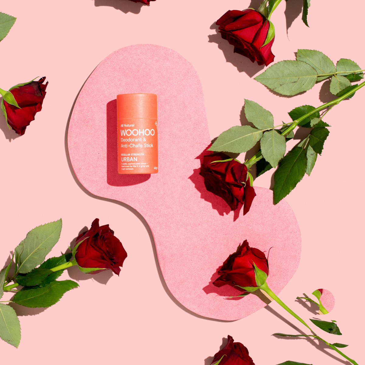 Woohoo Natural Deodorant & Anti-Chafe Stick (Urban) 60g - NEW FORMULA