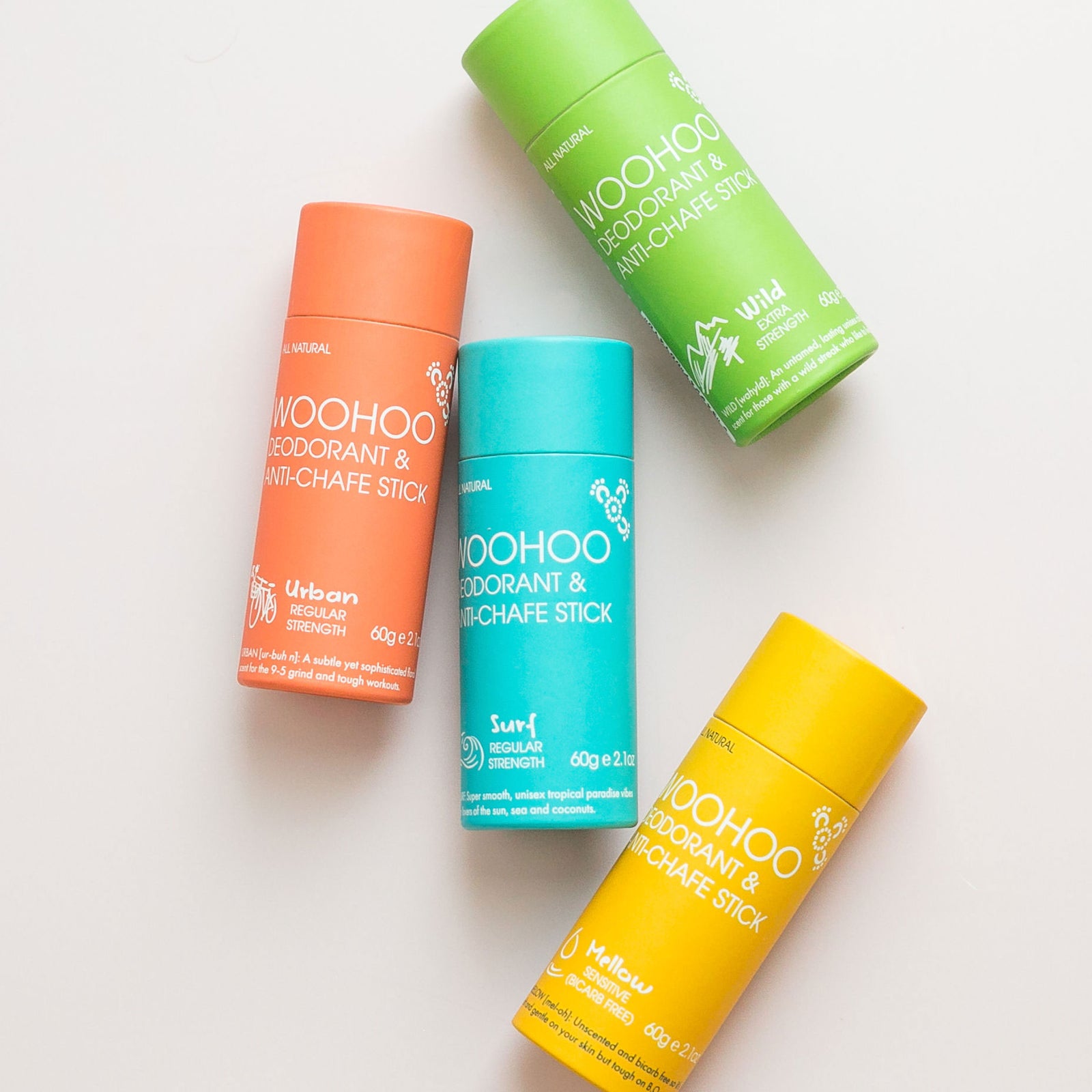 Woohoo Natural Deodorant Stick 60g - Factory 2nds