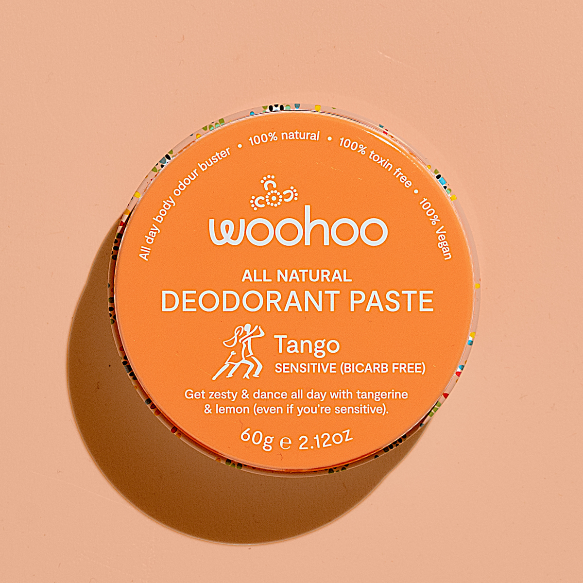 Woohoo All Natural Deodorant Paste (Tango) 60g - NEW FORMULA