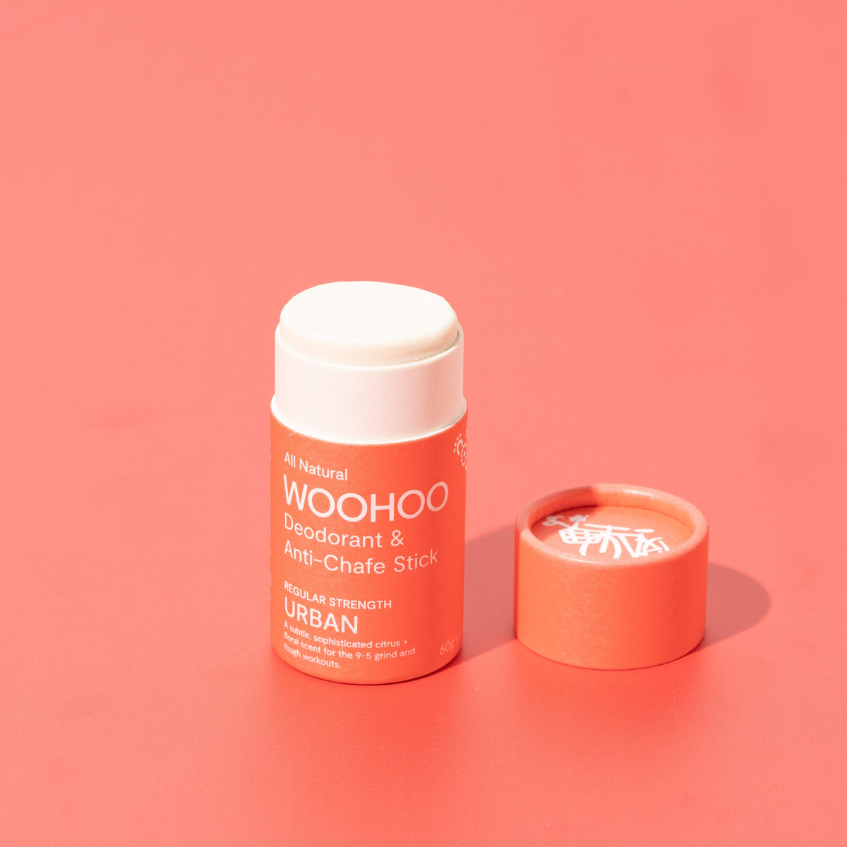 Woohoo Natural Deodorant & Anti-Chafe Stick (Urban) 60g - NEW FORMULA
